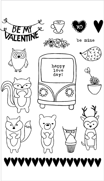 20216 Critter Valentine Set
