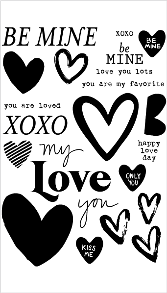 Be Mine Word Set + Die Bundle