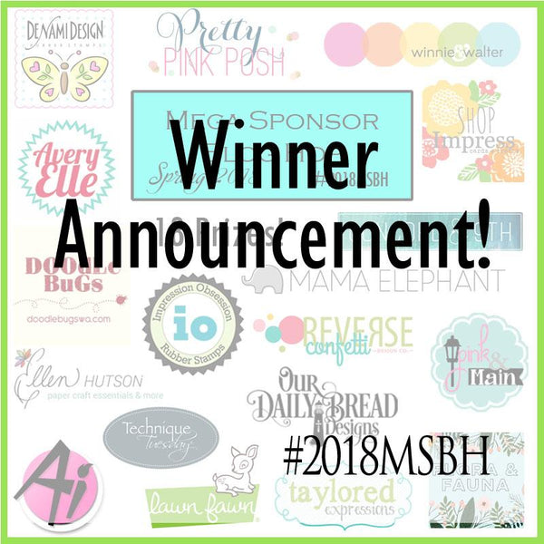 2018 Mega Sponsor Spring Blog Hop Winners Announced!