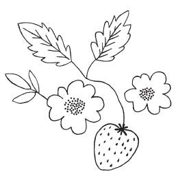 Strawberry Blossom Stamp (1571G)