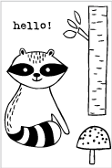 20310 Mini Hello Raccoon