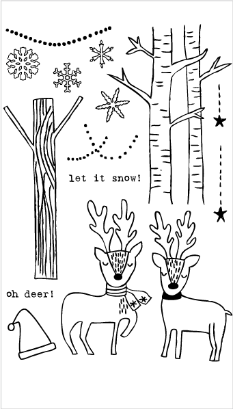 20338 Outline Deer Wonderland Set