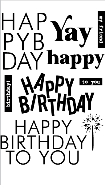Stacked Birthday Word Set + Die Bundle – florafaunaclear.com