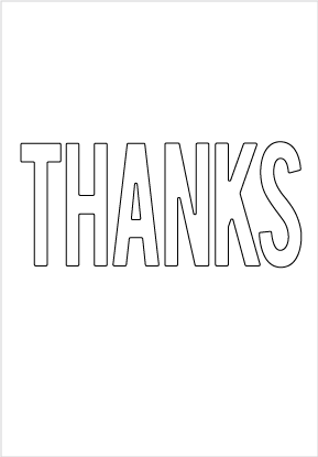 30110 Large Thanks Typed Die