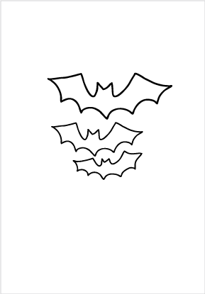 30188 Outline Bat Trio Die