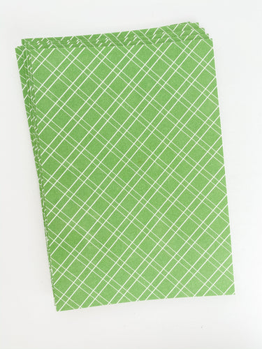 Patterned Note Card - Apple Green