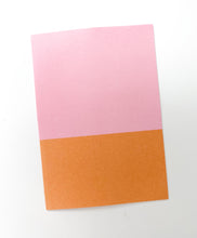 Patterned Note Card - Pink & Orange Two Tone