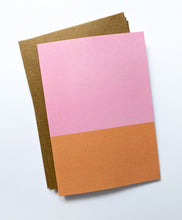 Patterned Note Card - Pink & Orange Two Tone (with envelopes)