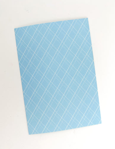 Patterned Note Card - Blue Diamond