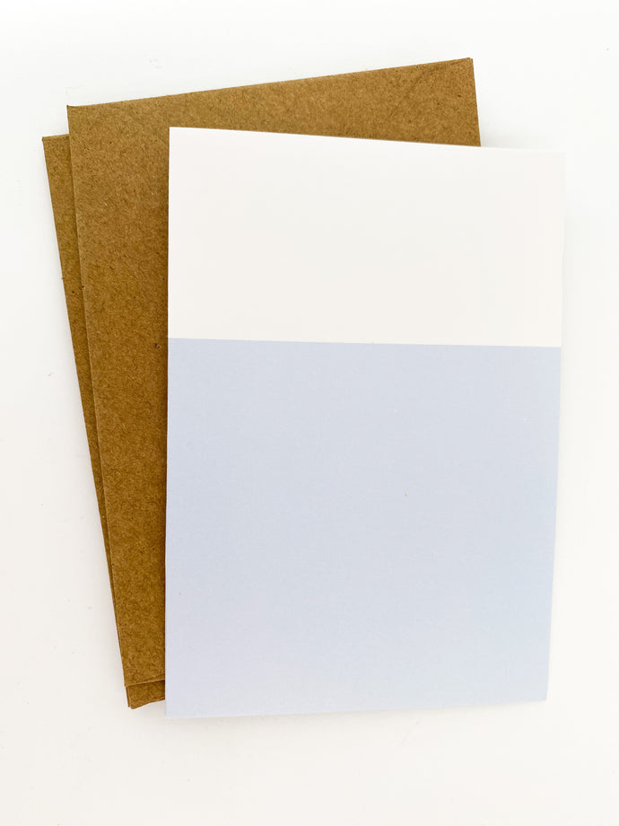 Patterned Note Card - Blue Two-Tone (with envelopes)