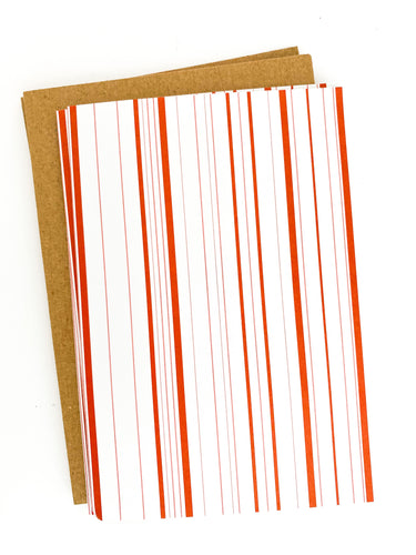 Patterned Note Card - Candy Cane Stripe (with envelopes)